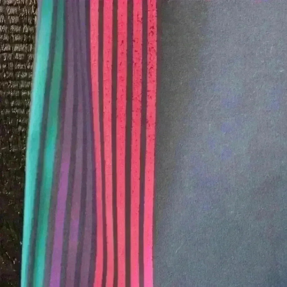 SPIRITUAL GANGSTER Teal Rainbow Stripe High Waist Full Length Leggings Women S - Picture 3 of 9